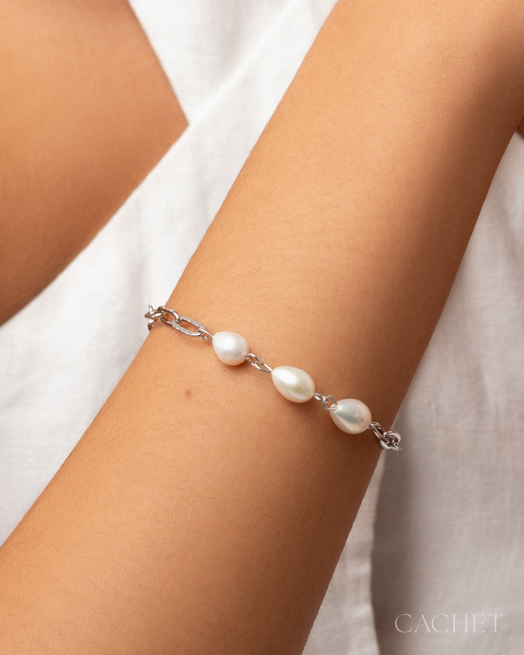 Cadeau, Rhodium Bracelet
